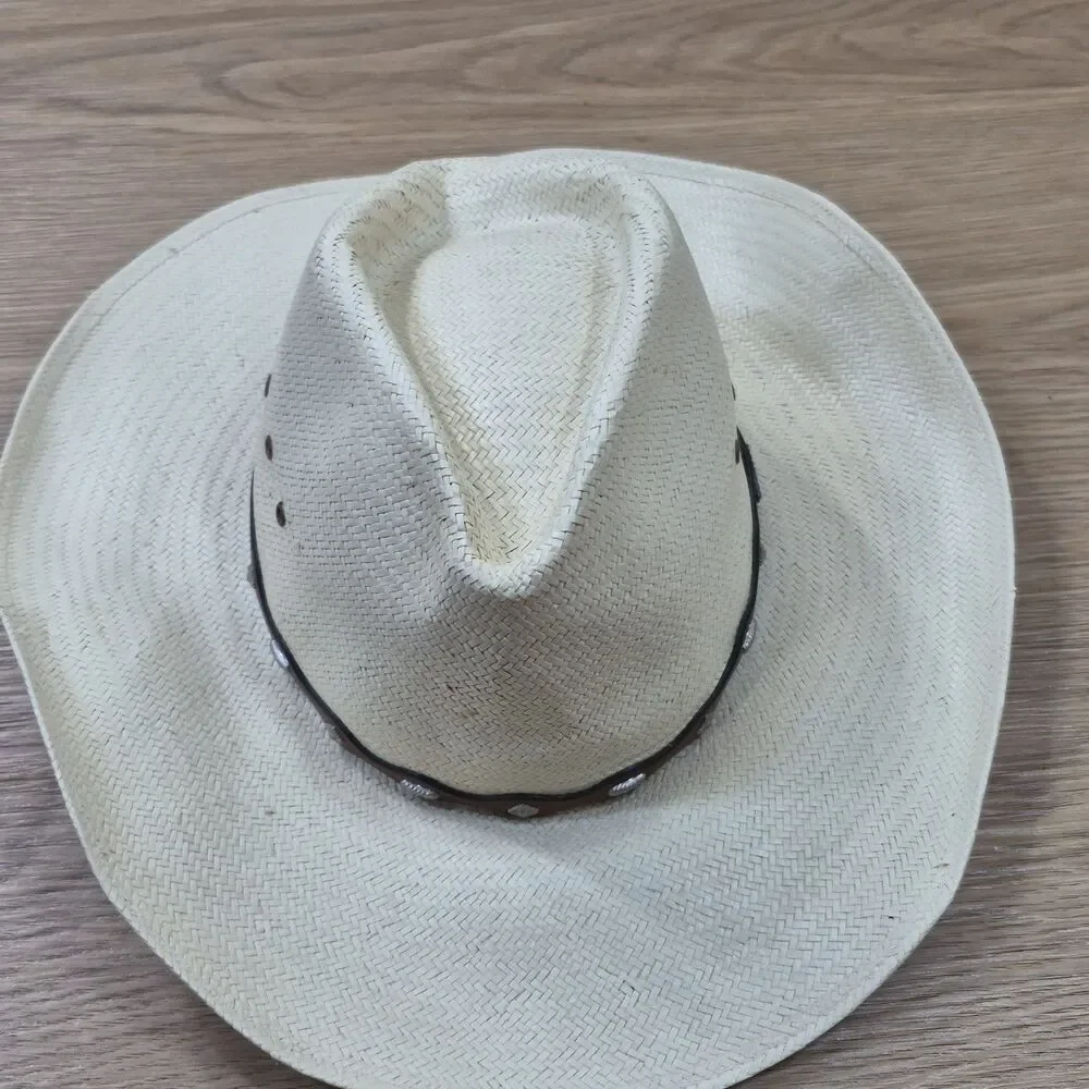STETSON Grant 10X Cowboy Western Hat Embroidered Adult Medium Village Vented